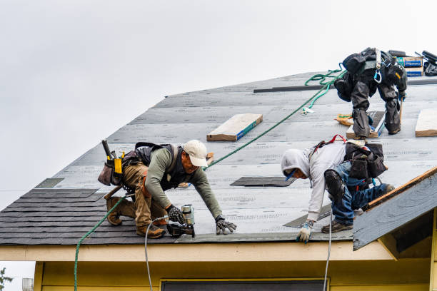 Professional Roof Installation technician working in Central Village, CT